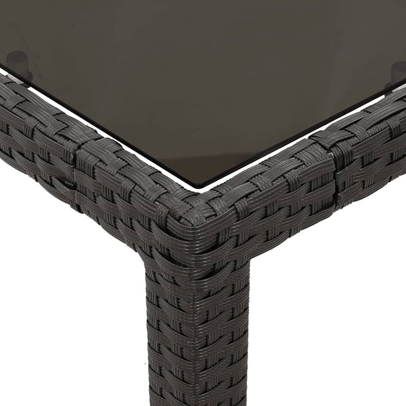 Casa si Gradina - Gradina si terasa - Mobilier exterior - Seturi mobila gradina - Set bistro cu perne, 3 piese, negru, poliratan - Infinity.ro