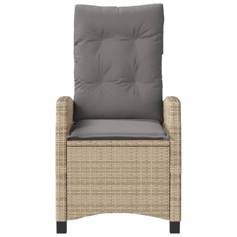 Casa si Gradina - Gradina si terasa - Mobilier exterior - Scaune si sezlonguri gradina - Scaun de gradina rabatabil cu perne, bej combinat, poliratan - Infinity.ro