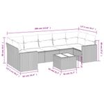 Casa si Gradina - Gradina si terasa - Mobilier exterior - Canapele si fotolii gradina - Set canapele de gradina, 8 piese, cu perne, bej, poliratan - Infinity.ro