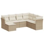 Casa si Gradina - Gradina si terasa - Mobilier exterior - Seturi mobila gradina - Set canapele de gradina, 7 piese, cu perne, bej, poliratan - Infinity.ro