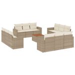 Casa si Gradina - Gradina si terasa - Mobilier exterior - Seturi mobila gradina - Set canapele de gradina, 13 piese, cu perne, bej, poliratan - Infinity.ro