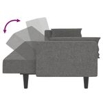 Casa si Gradina - Mobilier - Canapele si coltare - Canapele - Canapea extensibila cu 2 locuri, 2 perne, gri deschis, textil - Infinity.ro