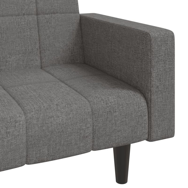 Casa si Gradina - Mobilier - Canapele si coltare - Canapele - Canapea extensibila cu 2 locuri, 2 perne, gri deschis, textil - Infinity.ro