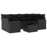 Casa si Gradina - Gradina si terasa - Mobilier exterior - Seturi mobila gradina - Set canapele de gradina cu perne, 7 piese, negru, poliratan - Infinity.ro