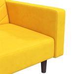 Casa si Gradina - Mobilier - Canapele si coltare - Canapele - Canapea extensibila cu 2 locuri, 2 perne, galben, catifea - Infinity.ro