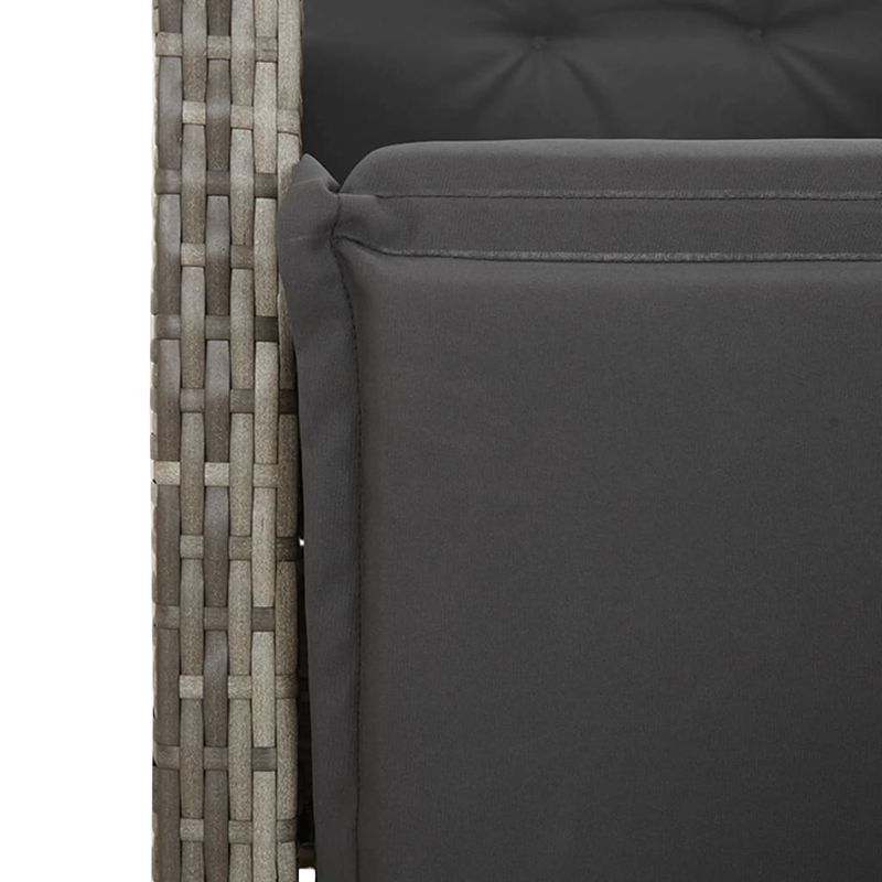 Casa si Gradina - Gradina si terasa - Mobilier exterior - Scaune si sezlonguri gradina - Scaun de gradina rabarabil cu suport picioare,2 buc., poliratan - Infinity.ro