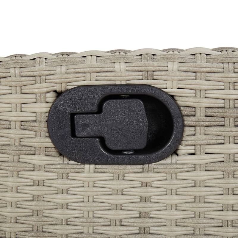 Casa si Gradina - Gradina si terasa - Mobilier exterior - Scaune si sezlonguri gradina - Scaun de gradina rabatabil cu perne, gri deschis, poliratan - Infinity.ro