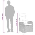 Casa si Gradina - Gradina si terasa - Mobilier exterior - Scaune si sezlonguri gradina - Scaun de gradina rabatabil cu perne, gri deschis, poliratan - Infinity.ro