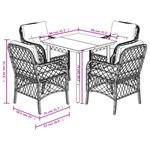 Casa si Gradina - Gradina si terasa - Mobilier exterior - Seturi mobila gradina - Set mobilier de gradina, 5 piese, cu perne, maro, poliratan - Infinity.ro