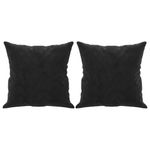 Casa si Gradina - Mobilier - Canapele si coltare - Canapele - Canapea cu 2 locuri cu pernute, negru, 120 cm, catifea - Infinity.ro