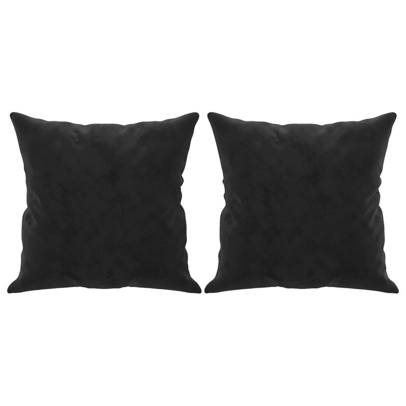 Casa si Gradina - Mobilier - Canapele si coltare - Canapele - Canapea cu 2 locuri cu pernute, negru, 120 cm, catifea - Infinity.ro