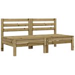Casa si Gradina - Gradina si terasa - Mobilier exterior - Canapele si fotolii gradina - Canapea de gradina fara cotiere, cu perne, 2 buc., tratat natural - Infinity.ro