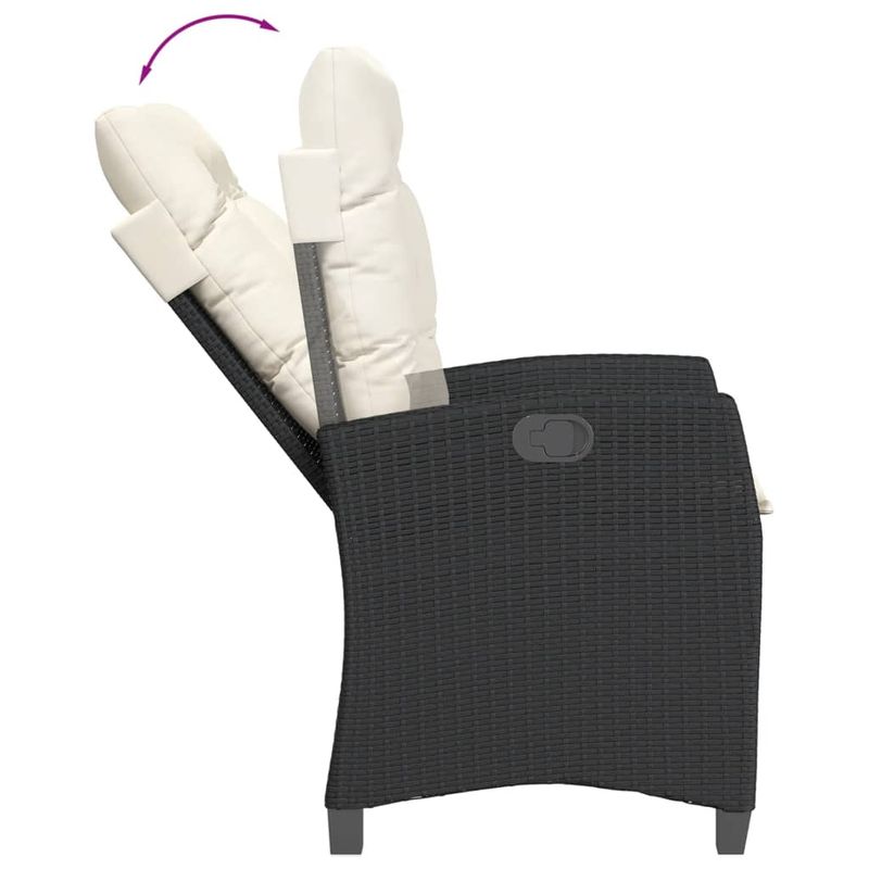 Casa si Gradina - Gradina si terasa - Mobilier exterior - Seturi mobila gradina - Set mobilier de gradina cu perne, 5 piese, negru, poliratan - Infinity.ro