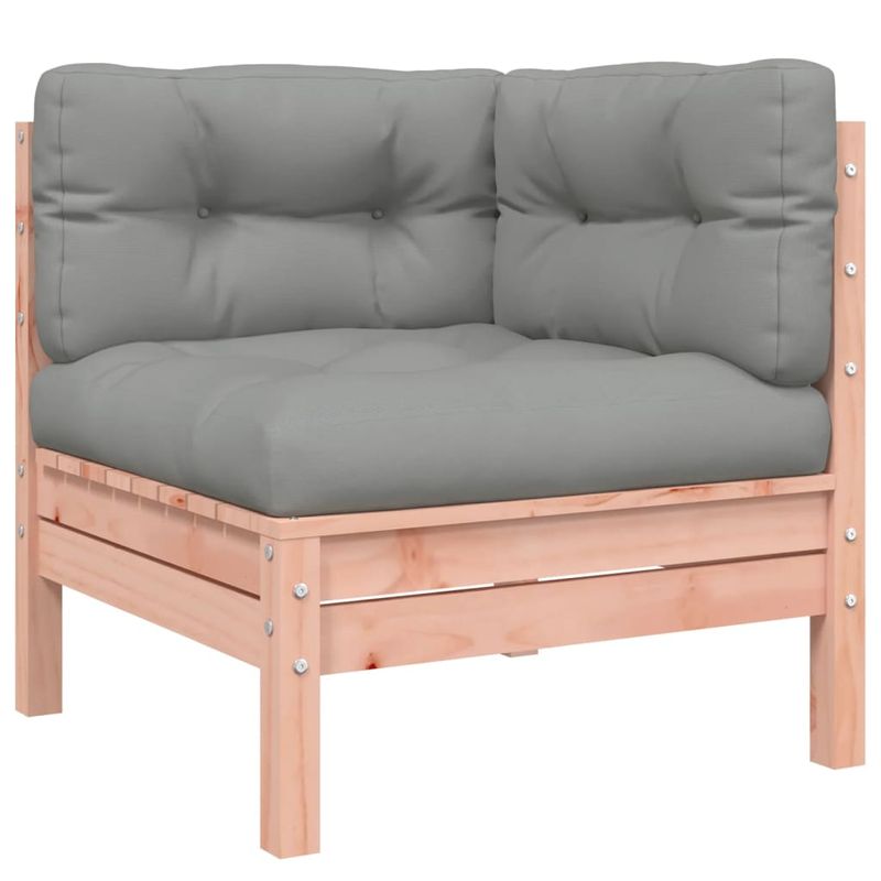 Casa si Gradina - Gradina si terasa - Mobilier exterior - Canapele si fotolii gradina - Canapea de gradina cu perne și taburet, 2 locuri, douglas natural, model canapea cu 3 locuri - Infinity.ro