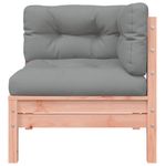 Casa si Gradina - Gradina si terasa - Mobilier exterior - Canapele si fotolii gradina - Canapea de gradina cu perne și taburet, 2 locuri, douglas natural, model canapea cu 3 locuri - Infinity.ro