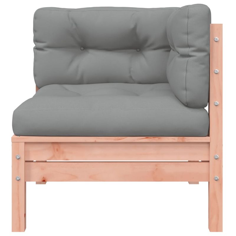Casa si Gradina - Gradina si terasa - Mobilier exterior - Canapele si fotolii gradina - Canapea de gradina cu perne și taburet, 2 locuri, douglas natural, model canapea cu 3 locuri - Infinity.ro