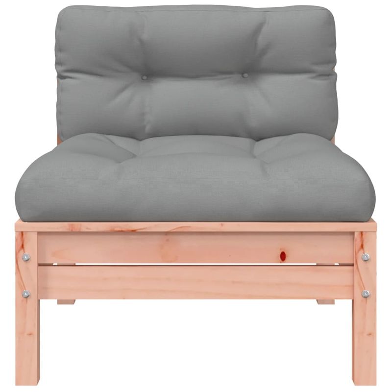 Casa si Gradina - Gradina si terasa - Mobilier exterior - Canapele si fotolii gradina - Canapea de gradina cu perne și taburet, 2 locuri, douglas natural, model canapea cu 3 locuri - Infinity.ro