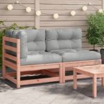 Casa si Gradina - Gradina si terasa - Mobilier exterior - Canapele si fotolii gradina - Canapea de gradina cu perne si 2 locuri, lemn masiv douglas - Infinity.ro