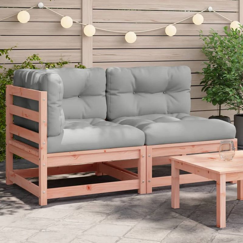 Casa si Gradina - Gradina si terasa - Mobilier exterior - Canapele si fotolii gradina - Canapea de gradina cu perne si 2 locuri, lemn masiv douglas - Infinity.ro