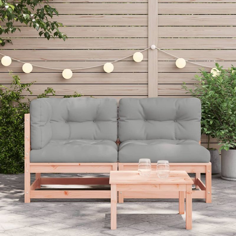 Casa si Gradina - Gradina si terasa - Mobilier exterior - Canapele si fotolii gradina - Canapea de gradina cu perne si 2 locuri, lemn masiv douglas - Infinity.ro
