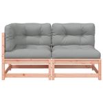 Casa si Gradina - Gradina si terasa - Mobilier exterior - Canapele si fotolii gradina - Canapea de gradina cu perne si 2 locuri, lemn masiv douglas - Infinity.ro
