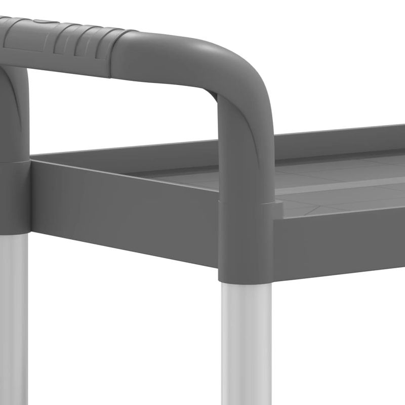 Casa si Gradina - Bucatarie si vesela - Ustensile bucatarie - Cosuri servire - Carucior cu 3 niveluri, gri, 77x34x72 cm, aluminiu - Infinity.ro