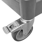 Casa si Gradina - Bucatarie si vesela - Ustensile bucatarie - Cosuri servire - Carucior cu 3 niveluri, gri, 77x34x72 cm, aluminiu - Infinity.ro