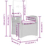 Casa si Gradina - Gradina si terasa - Mobilier exterior - Scaune si sezlonguri gradina - Scaune de gradina rabatabile cu perne, 2 buc. mix bej poliratan - Infinity.ro