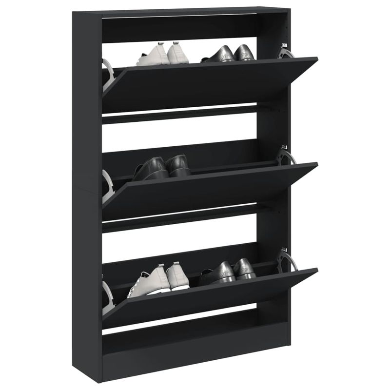 Casa si Gradina - Mobilier - Organizare si depozitare - Organizator incaltaminte - Pantofar, negru, 80x21x125,5 cm, lemn compozit - Infinity.ro