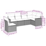 Casa si Gradina - Gradina si terasa - Mobilier exterior - Canapele si fotolii gradina - Set mobilier gradina cu perne, 6 piese, gri, poliratan - Infinity.ro
