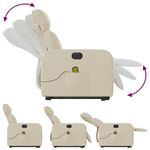 Ingrijire personala si Cosmetice - Sanatate si wellness - Articole wellness - Fotolii de masaj - Fotoliu electric de masaj rabatabil cu ridicare, crem, textil - Infinity.ro