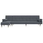 Casa si Gradina - Mobilier - Canapele si coltare - Canapele - Canapea extensibila in forma de L gri 271x140x70 cm catifea - Infinity.ro