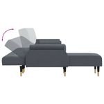 Casa si Gradina - Mobilier - Canapele si coltare - Canapele - Canapea extensibila in forma de L gri 271x140x70 cm catifea - Infinity.ro