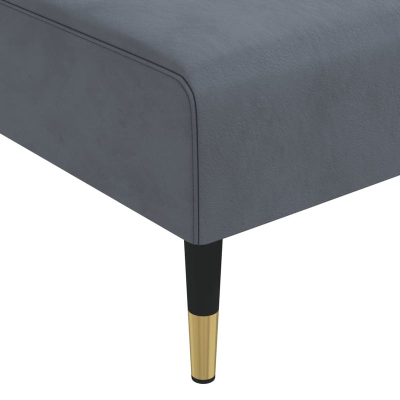Casa si Gradina - Mobilier - Canapele si coltare - Canapele - Canapea extensibila in forma de L gri 271x140x70 cm catifea - Infinity.ro