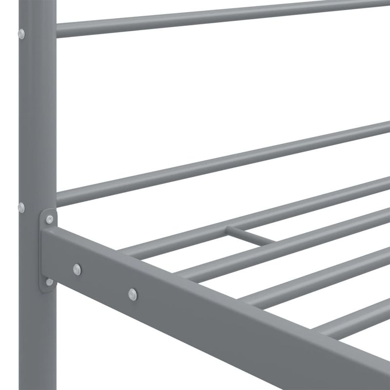 Casa si Gradina - Mobilier - Paturi si accesorii - Paturi - Cadru de pat cu baldachin, gri, 90x200 cm, metal - Infinity.ro