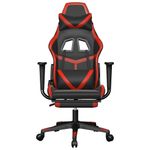 PC, gaming si accesorii - Gaming - Accesorii gaming - Scaune gaming - Scaun de gaming masaj/suport picioare , negru/rosu, piele eco - Infinity.ro
