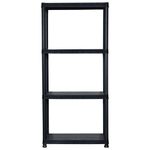Casa si Gradina - Mobilier - Biblioteci si rafturi - Rafturi - Raft de depozitare cu 4 polite, negru, 61x30,5x130 cm, plastic - Infinity.ro