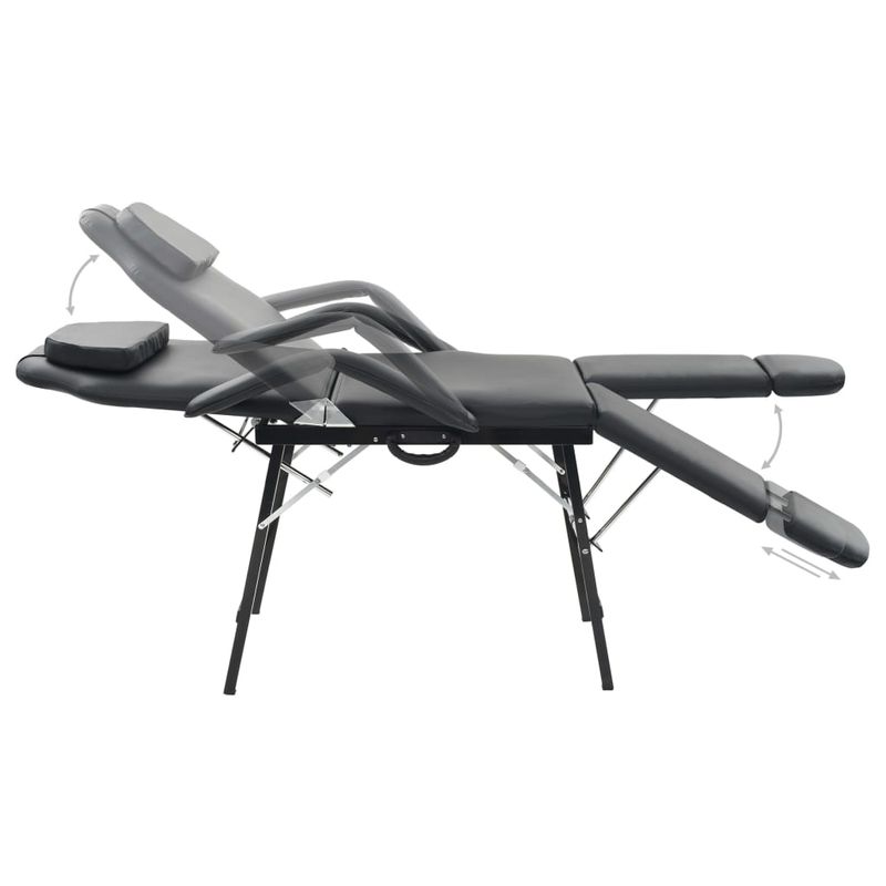 Ingrijire personala si Cosmetice - Sanatate si wellness - Articole wellness - Fotolii de masaj - Scaun tratament facial, piele artificiala, 185x78x76 cm, negru - Infinity.ro