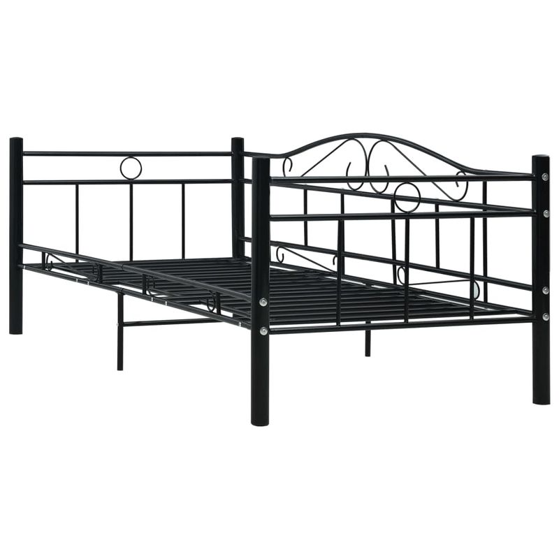 Casa si Gradina - Mobilier - Paturi si accesorii - Paturi - Cadru pat de zi, negru, 90x200 cm, metal - Infinity.ro