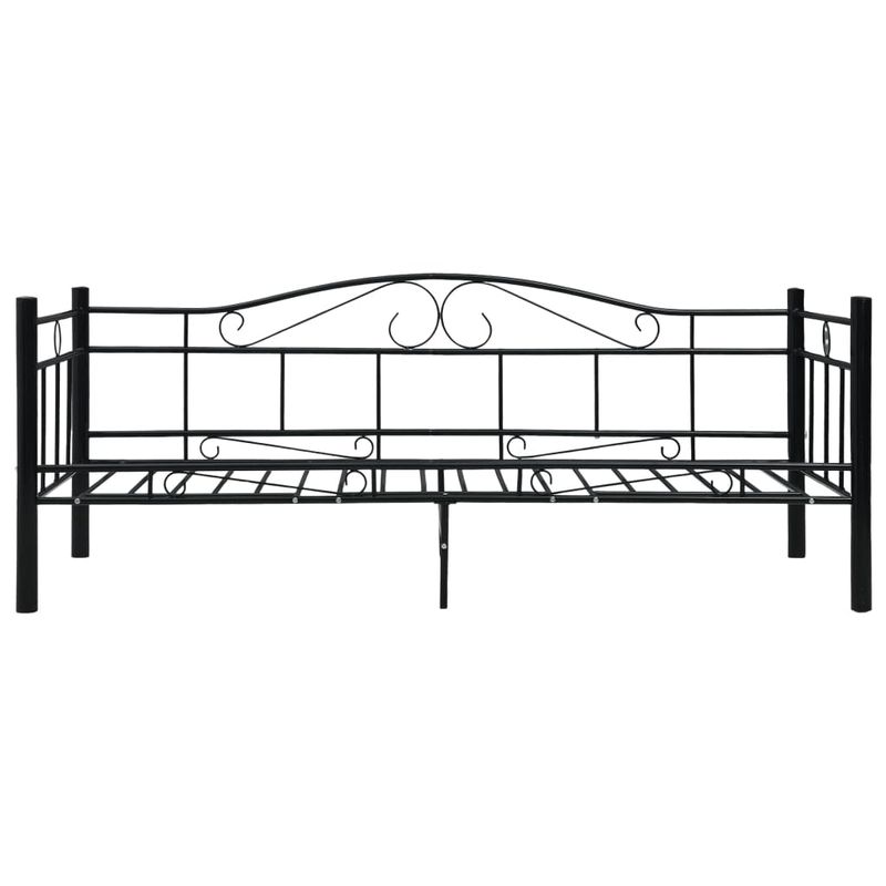Casa si Gradina - Mobilier - Paturi si accesorii - Paturi - Cadru pat de zi, negru, 90x200 cm, metal - Infinity.ro