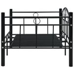 Casa si Gradina - Mobilier - Paturi si accesorii - Paturi - Cadru pat de zi, negru, 90x200 cm, metal - Infinity.ro