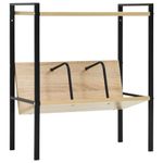 Casa si Gradina - Mobilier - Biblioteci si rafturi - Biblioteci - Etajera carti 2 rafturi negru/stejar 52x28x59 cm lemn prelucrat - Infinity.ro