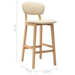 Casa si Gradina - Mobilier - Scaune si fotolii - Scaune - Scaune de bar, 2 buc., crem, material textil - Infinity.ro