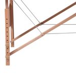 Ingrijire personala si Cosmetice - Sanatate si wellness - Articole wellness - Fotolii de masaj - Masa de masaj pliabila, 4 zone, alb crem, cadru din lemn - Infinity.ro