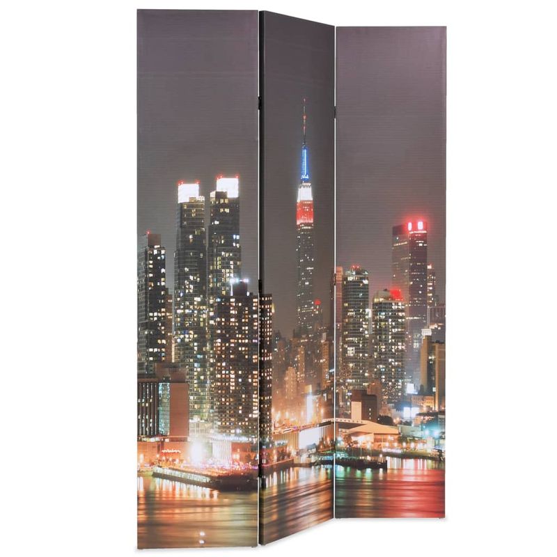 Casa si Gradina - Decoratiuni - Pereti despartitori si paravane - Paravan camera pliabil, 120x170 cm, New York pe timp de noapte - Infinity.ro