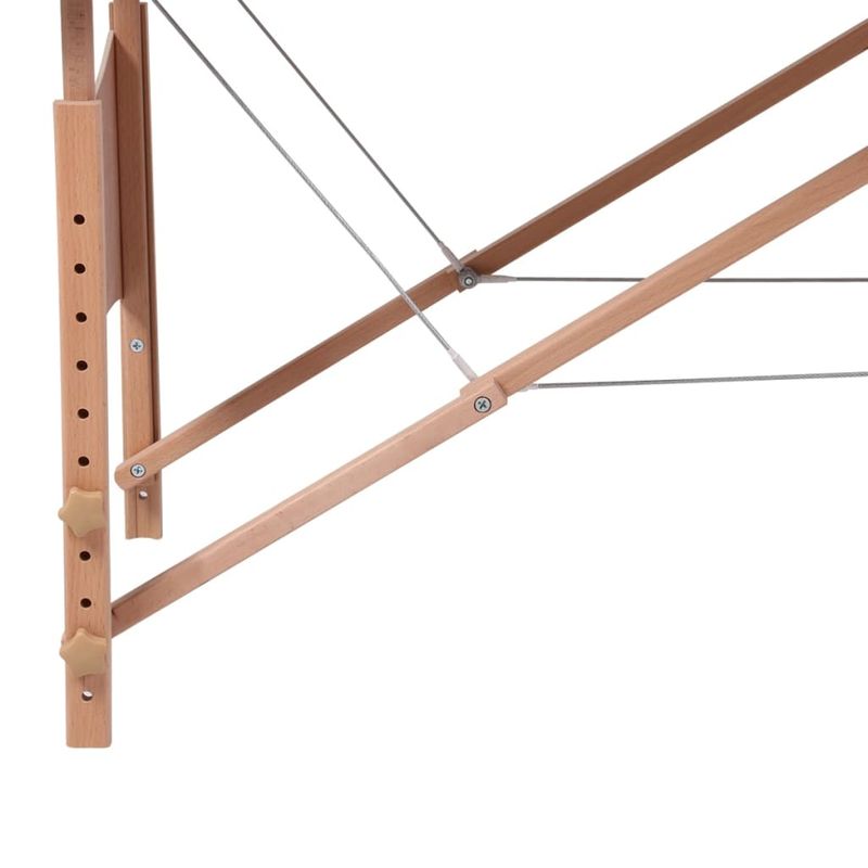 Ingrijire personala si Cosmetice - Sanatate si wellness - Articole wellness - Fotolii de masaj - Masa masaj pliabila, 2 zone, negru, cadru din lemn - Infinity.ro