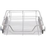 Casa si Gradina - Bucatarie si vesela - Organizare si depozitare bucatarie - Suporturi tacamuri si vase - Cos din sarma retractabil, 2 buc., argintiu, 500 mm - Infinity.ro