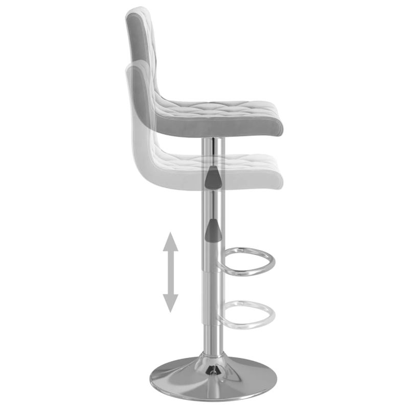 Casa si Gradina - Mobilier - Scaune si fotolii - Scaune - Scaune de bar, 2 buc., gri deschis, catifea - Infinity.ro