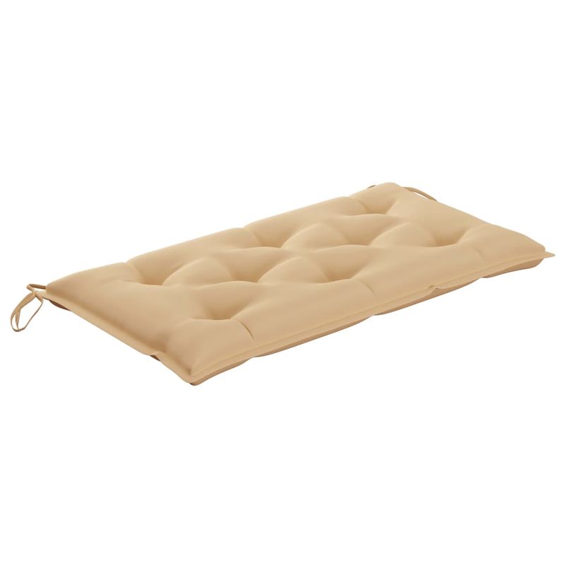 Casa si Gradina - Gradina si terasa - Balansoare si hamace - Balansoare - Balansoar 2 locuri, frunze de palmier și pernă, 202 cm, bambus, bej - Infinity.ro