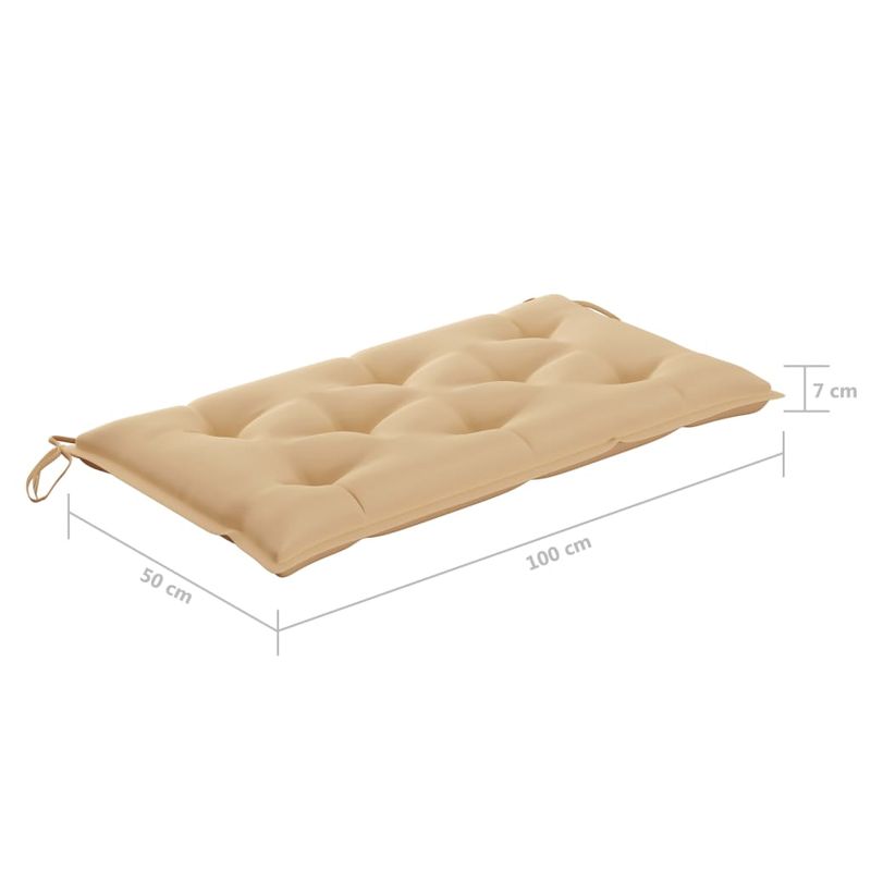 Casa si Gradina - Gradina si terasa - Balansoare si hamace - Balansoare - Balansoar 2 locuri, frunze de palmier și pernă, 202 cm, bambus, bej - Infinity.ro
